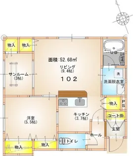 ウインドソングI【1階】の間取り