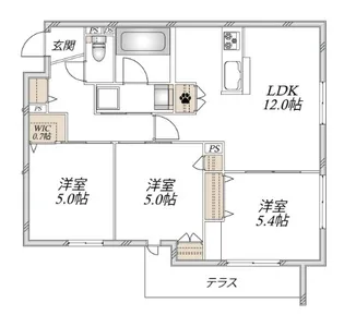 レア・オリナ【1階】の間取り