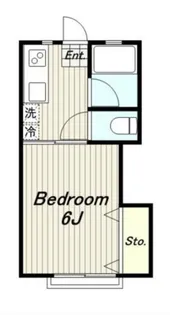 カツザワコーポ【2階】の間取り