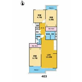 OS・SKYマンション本郷【4階】の間取り