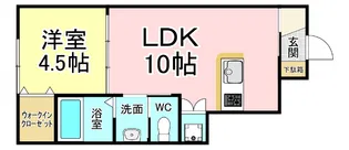 グランディール朽網【1階】の間取り