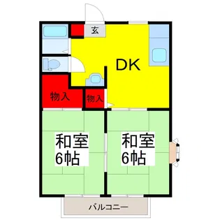 サンビレッジ美浦【1階】の間取り