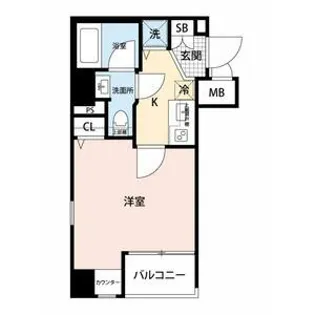 ロアール神田【8階】の間取り