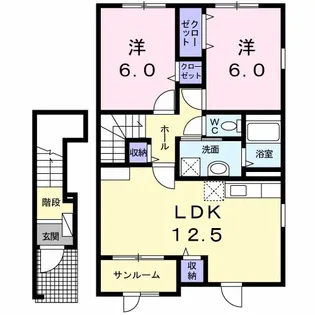 グレイス フルI【2階】の間取り