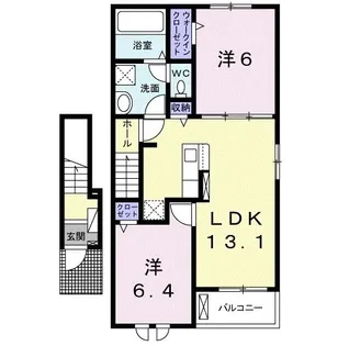 リジエール C【2階】の間取り