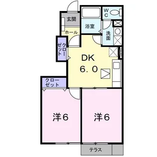 プチマルシェB【1階】の間取り