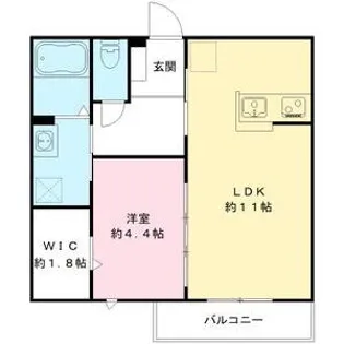 ハートウィズ1122 B棟【2階】の間取り