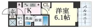 エステムコート神戸グランスタイル【14階】の間取り