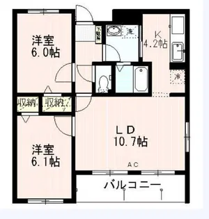 リベルタ椿【3階】の間取り