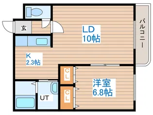 フレアノ-ル18【2階】の間取り
