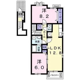ロード・ハウス【2階】の間取り