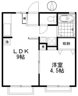 メゾン白樺【1階】の間取り