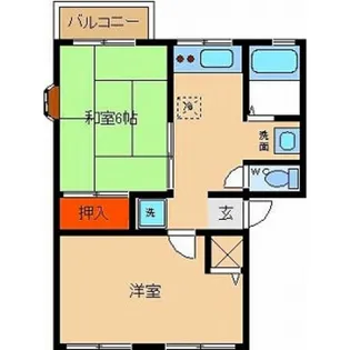 あすなろ荘【1階】の間取り