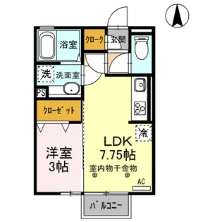 群馬県前橋市江田町【アパート】の間取り