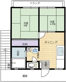 サンハイツ徳倉A棟【2階】の間取り