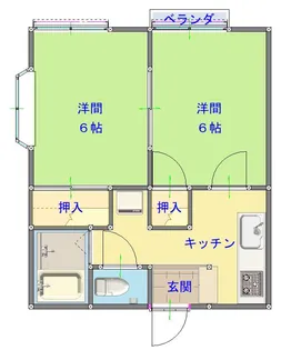 キャッスルガーデン【2階】の間取り