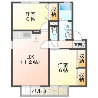 メゾンベール・コーヤ A棟【2階】の間取り