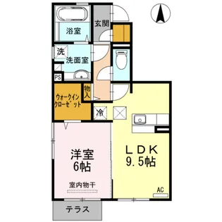 AQUA HILLS A【1階】の間取り