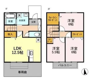 コート・エクセル三池 Cの間取り