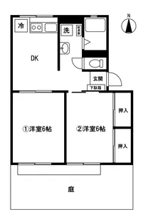 アサヒハイム【1階】の間取り