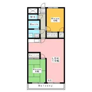 ピアシティ城南【2階】の間取り