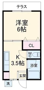 1Kの間取り画像