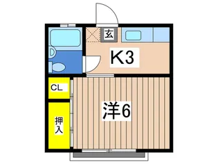 マリンハイツI【2階】の間取り