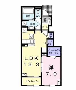 ランタナ【1階】の間取り