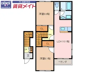 エクシードI【2階】の間取り