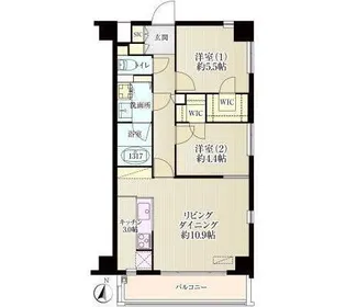 アリビオテラス芦花公園【5階】の間取り