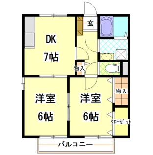 コージィウッド【2階】の間取り