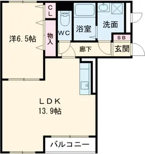 ラ・ポワール豊水【3階】の間取り