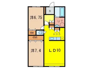 グランベリー【2階】の間取り