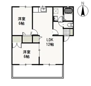 岡山県岡山市東区松新町【アパート】の間取り