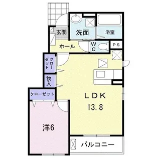 ニューシャルム【1階】の間取り