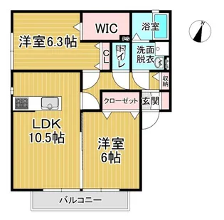 アムールレジデンス【1階】の間取り