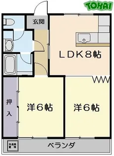 マンションプレミール【2階】の間取り