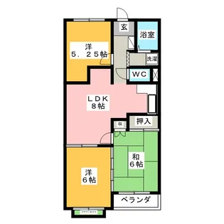 メゾンドアムール【2階】の間取り