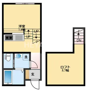 STAGE NISHIGO A【2階】の間取り