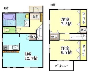 静岡県袋井市愛野東1【一戸建】の間取り
