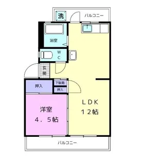 マンション和歌山【4階】の間取り