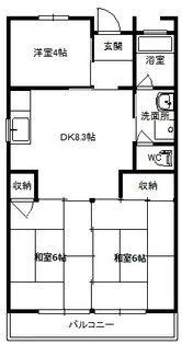 グリーンハイツ【1階】の間取り