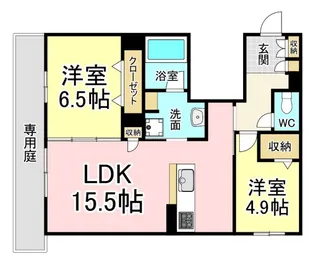福岡県北九州市八幡西区西鳴水2【マンション】の間取り