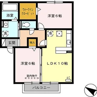福井県大飯郡高浜町和田【アパート】の間取り