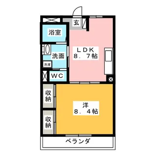 グッドウイング【2階】の間取り