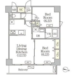ORSUS志村坂上【4階】の間取り