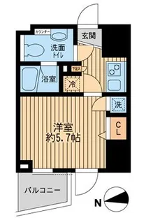 ライブコート草加【11階】の間取り