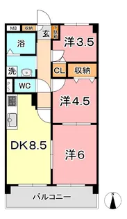 厚生町クラウンズマンション【10階】の間取り