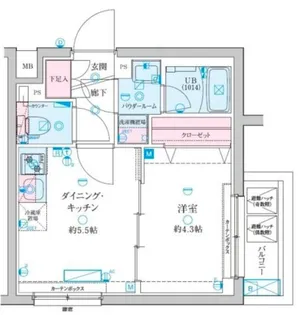ジェノヴィア京成立石V【3階】の間取り