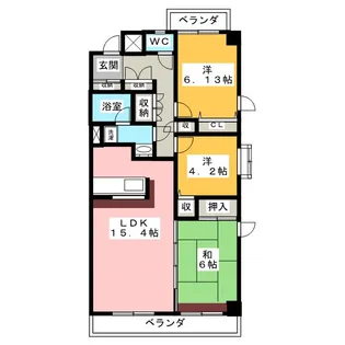 プロスペクト浦和常盤【1階】の間取り